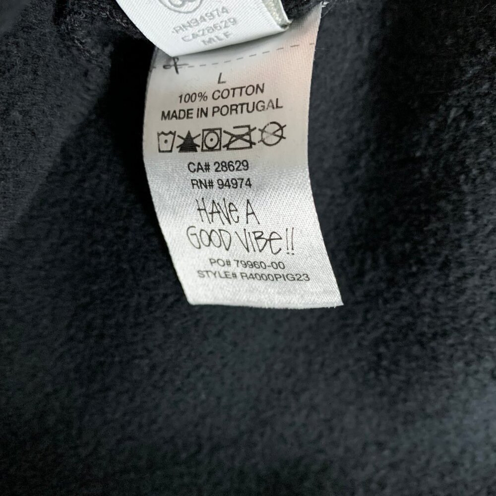 Stussy Men's 8 Ball Pig Dyed Black Hoodie Large - Picture 12 of 12